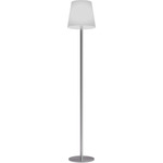 Naxos Floor Lamp - Satin Nickel / White Satin