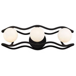 Black Betty Bathroom Vanity Light - Carbon / Opal