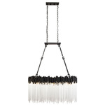 Matrix Linear Pendant - Matte Black / Clear