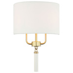 Secret Agent Wall Sconce - White / Gold