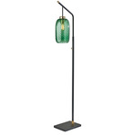 Derrick Floor Lamp - Black / Green