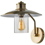 Kieran Wall Sconce - Antique Brass / Clear Seeded