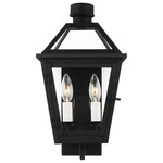 Hyannis Outdoor Wall Sconce - Textured Black / Clear