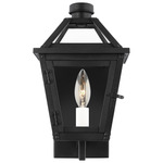 Hyannis Outdoor Wall Sconce - Textured Black / Clear