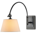 Ashby Swing Arm Wall Light - Oil Rubbed Bronze / Eggshell