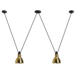 Les Acrobates De Gras N324 Pendant - Large - Black / Brass