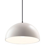 Dome Radiance Pendant - Matte Black / Matte White