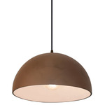 Dome Radiance Pendant - Dark Bronze / Terracota