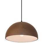 Dome Radiance Pendant - Matte Black / Terracota