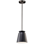 Trapezoid Stem Pendant - Brushed Nickel / Carbon