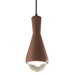 Erlen Pendant - Matte Black / Canyon Clay