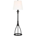 Sullivan Buffet Lamp - Aged Iron / White Linen