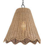 Coastal Living Summer Outdoor Pendant - Black / Natural