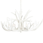 Antler Chandelier - White