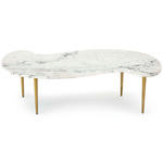 Jagger Coffee Table - Brass / White Marble