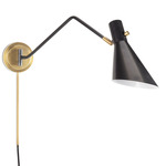 Spyder Single Wall Sconce - Brass / Blackened Brass