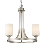 Bordeaux Chandelier - Brushed Nickel / Matte Opal