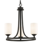 Bordeaux Chandelier - Bronze / Matte Opal