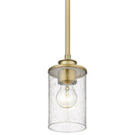 Beckett Mini Pendant - Olde Brass / Clear Seedy