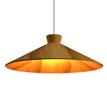 Conical Topper Wide Pendant - Teak