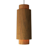 Cylindrical Tube Pendant - Louro Freijo