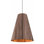 Conical Open Pendant - American Walnut