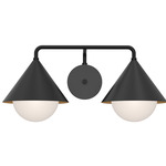 Remy Bathroom Vanity Light - Matte Black / Opal