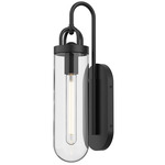 Lancaster Wall Sconce - Matte Black / Clear