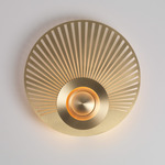 Earth Radian Wall / Ceiling Light - Satin Brass Inner Ring / Satin Brass