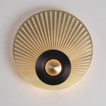 Earth Radian Wall / Ceiling Light - Satin Graphite Inner Ring / Satin Brass