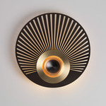 Earth Radian Wall / Ceiling Light - Satin Brass Inner Ring / Satin Graphite