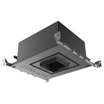 E4 Pro 4IN SQ ADJ Flangeless Adjustable Wood Ceiling Housing - Black Powder Coat