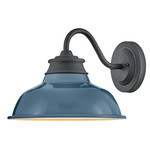 Wallace Outdoor Dark Sky Wall Sconce - Denim Blue / Museum Black