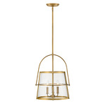 Tournon Pendant - Heritage Brass / Clear Seedy