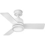 Chet Outdoor Ceiling Fan with Light - Matte White / Matte White