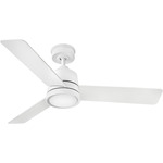 Chet Outdoor Ceiling Fan with Light - Matte White / Matte White