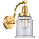 Canton Wall Sconce - Satin Gold / Clear