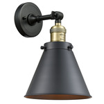 Franklin Restoration Appalachian Wall Sconce - Black / Antique Brass