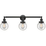 Beacon Bathroom Vanity Light - Oil Rubbed Bronze / Clear Seedy