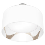 Wave Nest Pendant - Brushed Nickel / Brown