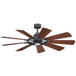 Gentry Ceiling Fan with Light - Weathered Zinc / Dark Walnut / Weathered White Walnut