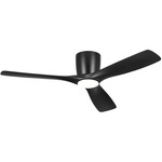 Volos Ceiling Fan with Light - Satin Black / Satin Black