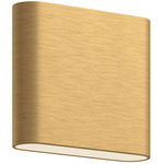 Slate Outdoor Up and Down Wall Sconce - Brushed Gold / Frosted
