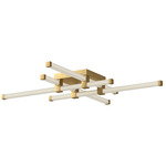 Blade Ceiling Light - Brushed Gold / Clear / White