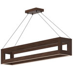 Morina Linear Pendant - Walnut / White