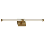 Blade Bathroom Vanity Light - Brushed Gold / Clear / White