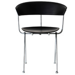Officina Leather Chair - Galvanized / Black
