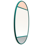 Vitrail Oval Mirror - Green / Multicolor