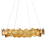 Lavengro Chandelier - Contemporary Gold Leaf