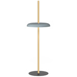 Nivel Portable Floor Lamp - Oak / Slate Blue